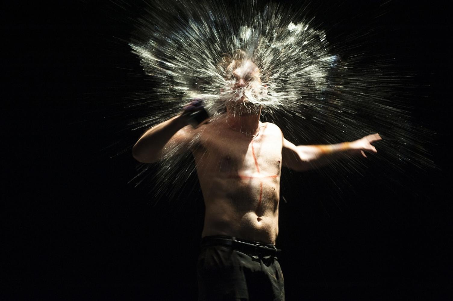 Plakat do spektaklu Mickiewicz. Dziady. Performance