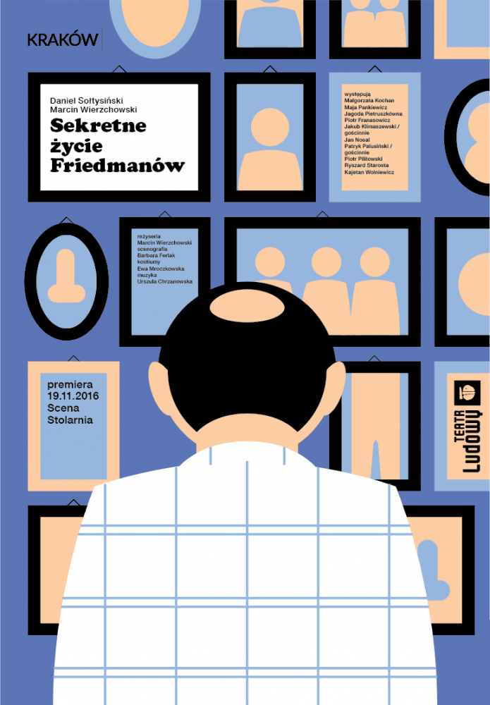 Plakat do spektaklu SEKRETNE ŻYCIE FRIEDMANÓW